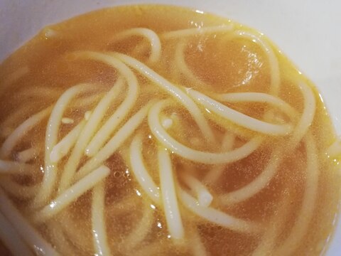 味どうらくの里を使って、中華スープスパ
